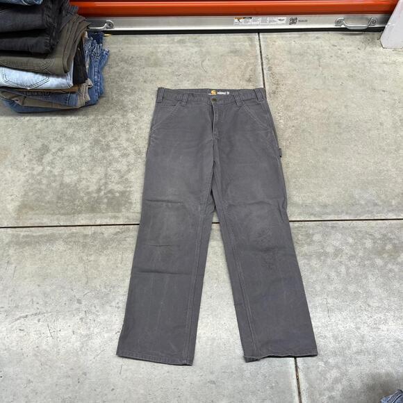 vintage carhartt grey relaxed baggy fit cargo pants size 32 x 30 - Picture 2 of 4